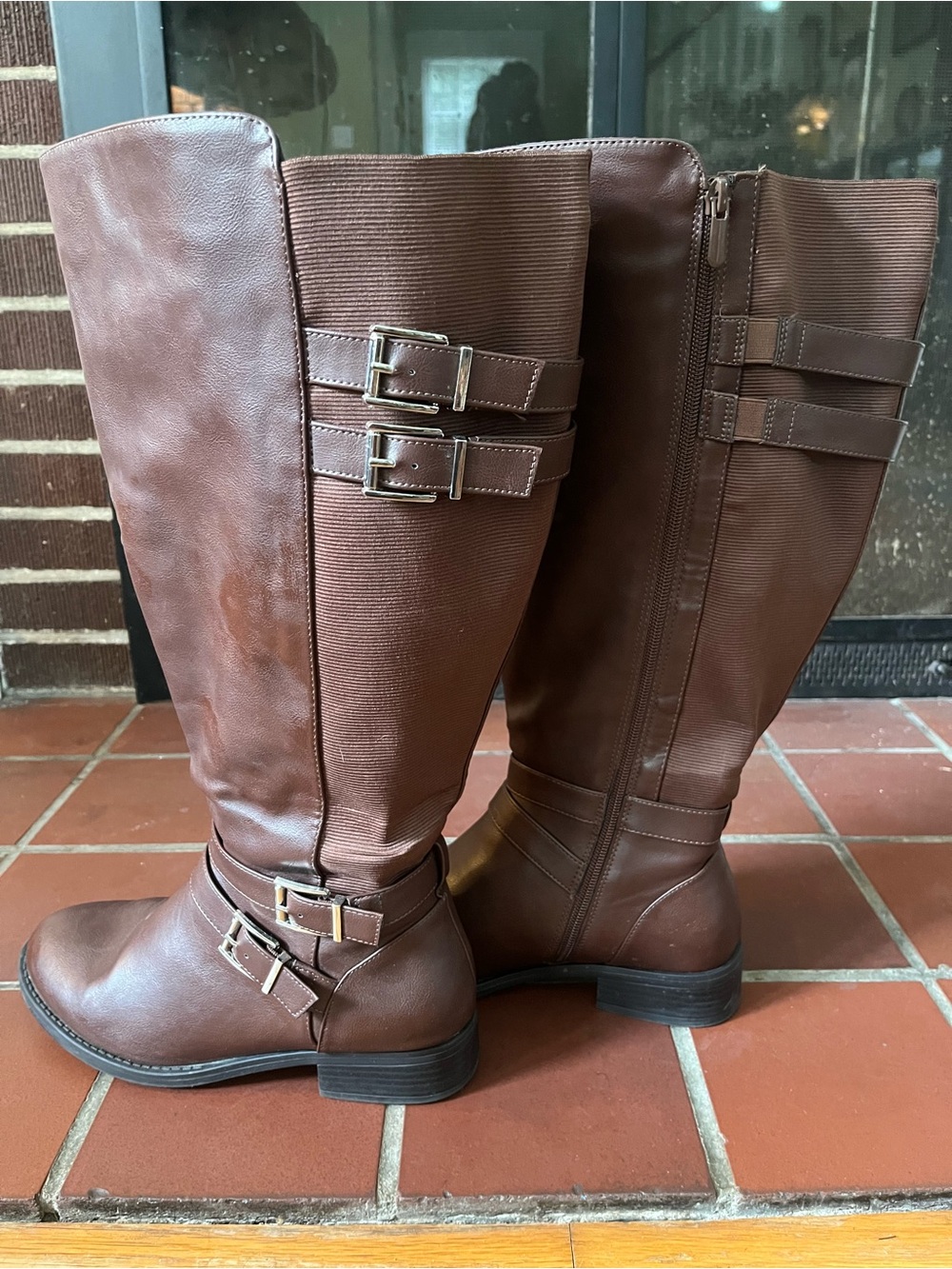 Torrid Chestnut Brown Knee Boots - Extra Wide Calf - 9.5 WW - Picture 3 of 8